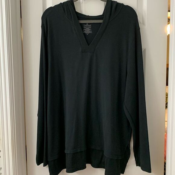 CuddlDuds size 2X ultras soft comfort who did V-neck black pull over - Picture 1 of 6